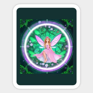 pink fairy Sticker